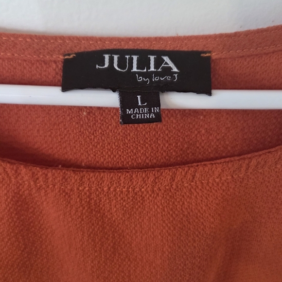 Love J Terracotta Blouse with Side Buttons - Picture 3 of 4